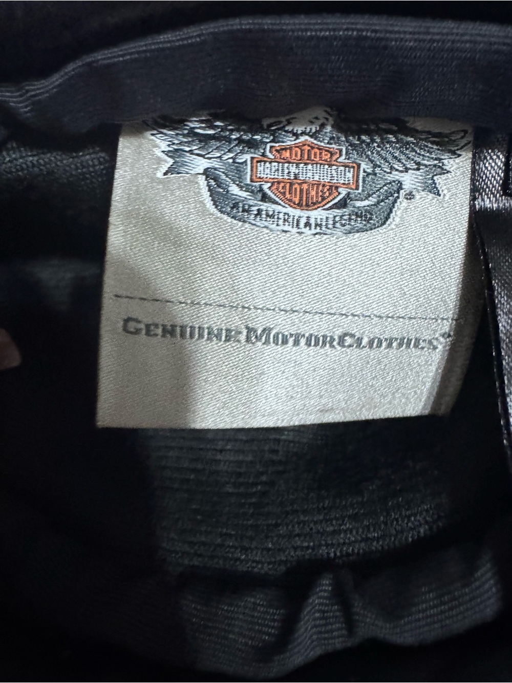 Harley-Davidson Black Leather Gauntlet Riding Gloves with Orange  Trim - Picture 4 of 5